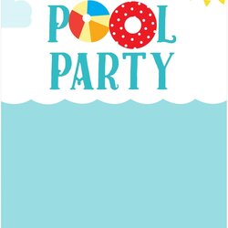 Admirable Pool Party Invitation Free Download Images On Invite Somewhat Proportions Pertaining Basel