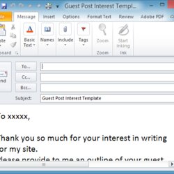 Splendid Outlook Email Template Step By Guide Message Create Subject Name