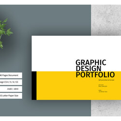 Swell Graphic Design Portfolio Template In Brochure Templates On Yellow Cover Interior Creative Sample