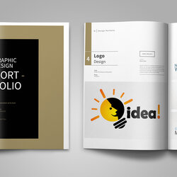 Great Graphic Design Portfolio Template On Yellow Images Creative Store Designers Overview Full