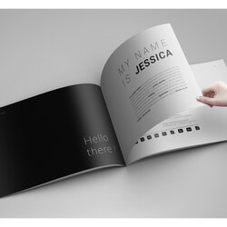 Very Good Graphic Design Portfolio Template In Brochure Templates On Yellow Full