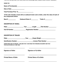Free Trailer Bill Of Sale Forms How To Use Word Form Vessel Templates Or