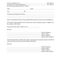 Smashing Tennessee Trailer Bill Of Sale Form Free Printable Legal Forms Advertisements