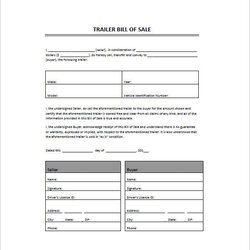 Eminent Bill Of Sale Template Free Word Excel Documents Trailer Sales Templates Doc