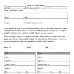 The Highest Standard Free Trailer Bill Of Sale Forms How To Use Word Form Vehicle Templates