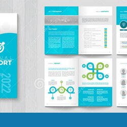 Marvelous Corporate Annual Report With Cover Stock Vector Illustration Of Flyer Layout Template Brochure Made