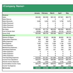 Superior Free Income Statement Templates Examples Template