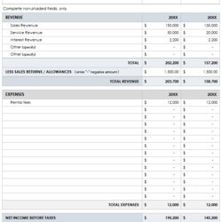 Splendid Income Statement Format Excel Sample Small Business Template