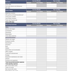 Superb Income Statement Template Professional Word Templates