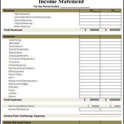 Income Statement Templates Free Docs Formats Samples Template Financial Simple Format Form Printable Profit