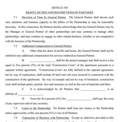 Capital Limited Partnership Agreement Pros Cons And Sample Template