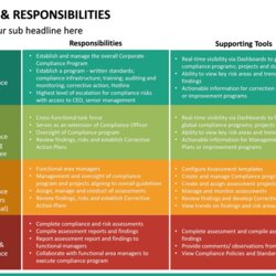 Roles And Responsibilities Template Slide Presentation