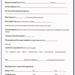 Champion Lease Inventory Template Printable Renters Agreement Form
