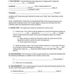 Tremendous One Year Apartment Lease Agreement Template Printable Documents Illinois Standard Residential