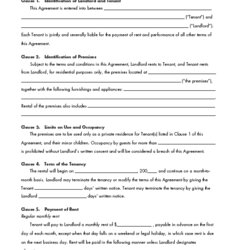 Very Good Printable Sample Renters Lease Agreement Form Room Rental Forms Template Contract Simple Word Print