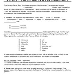 Cool Free Rental Lease Agreement Forms Word Templates