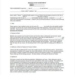 Marvelous Free Sample Renters Agreement Templates In Ms Word Lease Rental
