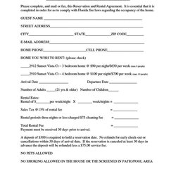 Great Rental House Lease Agreement Template Printable Form Contract Basic Leasing Forms Word Room Florida