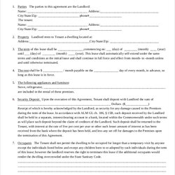 Terrific Free Sample Renters Agreement Templates In Ms Word Form