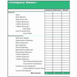 Small Business Financial Statement Template Awesome Printable