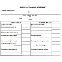Excellent Free Financial Statement Templates Word Excel Sheet Business Template Examples Image