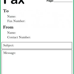 Brilliant Free Fax Cover Sheet Templates In And Word Basic