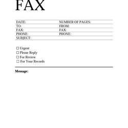 Magnificent Free Editable Fax Cover Sheet Template Word Excel Image