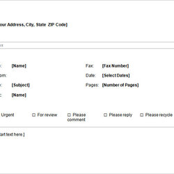 Wonderful Free Printable Fax Cover Sheet Templates In Ms Word Blank Template