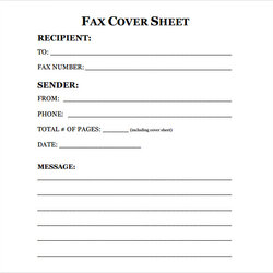 Marvelous Free Sample Fax Cover Sheet Templates In Ms Word Template Printable Blank Microsoft Professional