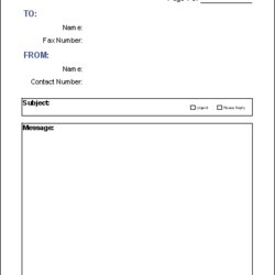 Exceptional Free Fax Cover Sheet Template Printable Basic