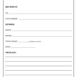 Sample Fax Cover Sheet Template With Examples