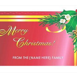 Admirable Christmas Card Template For Word