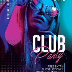 Fantastic Free Night Club Party Flyer Template Download Flyers Templates Poster Posters Creative Event
