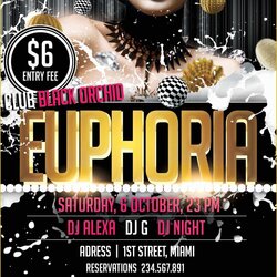 Admirable Free Nightclub Flyer Templates Of Strip Club Euphoria Handout Parties Opening