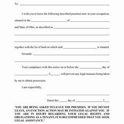 Brilliant Free Eviction Notice Templates Inspirational Best Form Notices Quit Employee