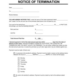Splendid Free Eviction Notice To Quit Templates Word Landlord Template Example