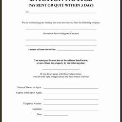 The Highest Quality Free Eviction Notice Template Pa Of Pennsylvania Day To Quit Notices Tenancy Blank
