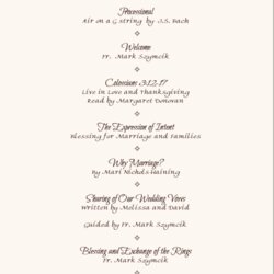 Champion Wedding Reception Program Sample Service Ideas Programs Samples Wording Examples Christian Ceremony