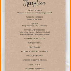 Fantastic Program Examples Templates In Word Pages Reception Wedding Programs Party Template Invitation