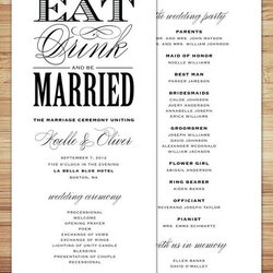 Beautiful Simple Wedding Reception Program Sample Ideas