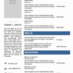 Super Free Awesome Resume Templates Microsoft Word Baden