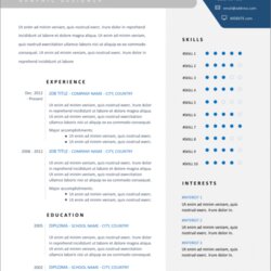 Splendid Resume Templates For Microsoft Word Free Download