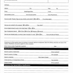 Worthy Free Job Application Template Word Document Of