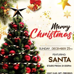 Merry Xmas Day Free Flyer Template Christmas Templates Flyers