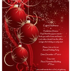 Matchless Printable Christmas Party Flyer Templates Images Free Holiday Potluck Template