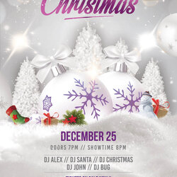 Superb Merry Christmas Holiday Free Flyer Template Inside Templates Brochure Flyers