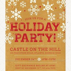 Great Christmas Party Flyer Template Luxury Holiday