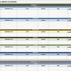 Perfect Social Media Scheduling Important As The Post Itself Template Marketing Excel Plan Calendar Templates