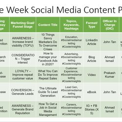 High Quality Social Media Content Plan And Calendar Cooler Insights