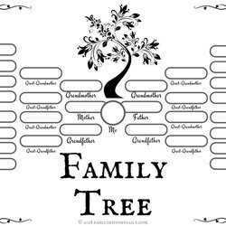 Eminent Free Family Tree Template For Craft Or School Projects Printable Blank Templates Genealogy Chart Word